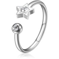 Ring Sagapo Woman Click in Steel Cristallo SCK89